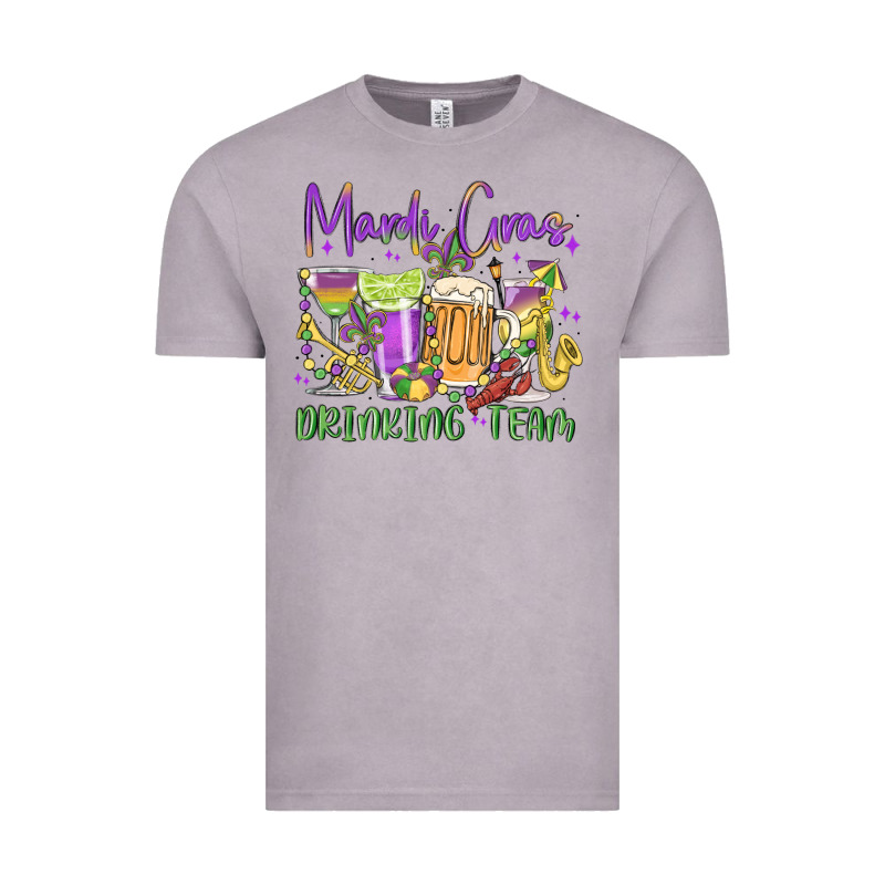 Mardi Gras Drinking Team Vintage Tee by MaliasSmallBusiness | Teevron