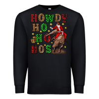 Black howdy ho ho hos christmas Premium Sweatshirt - CowGirlArtShop