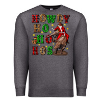 Charcoal Heather howdy ho ho hos christmas Premium Sweatshirt - CowGirlArtShop
