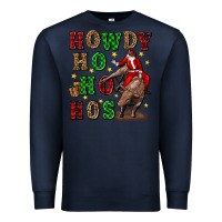 Navy howdy ho ho hos christmas Premium Sweatshirt - CowGirlArtShop