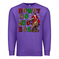 Purple howdy ho ho hos christmas Premium Sweatshirt - CowGirlArtShop