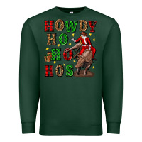 Sports Green howdy ho ho hos christmas Premium Sweatshirt - CowGirlArtShop