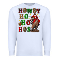 White howdy ho ho hos christmas Premium Sweatshirt - CowGirlArtShop