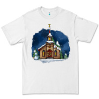 White Christmas church and snow Premium Tee - AdoDesignShop