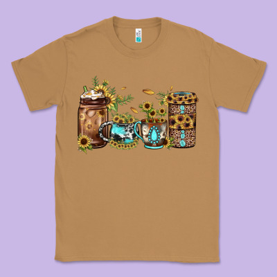 Sunflower Gemstone Coffee Classic Tee Designed By Jahusdesignshop