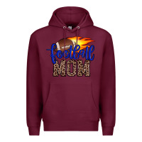Burgundy football mom Premium Hoodie - JahusDesignShop