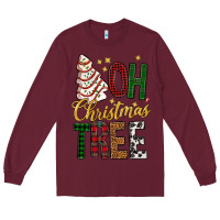 Burgundy oh christmas tree bbs Long Sleeve Tee - BundleAndBundleShop