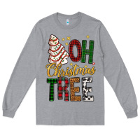 Heather Grey oh christmas tree bbs Long Sleeve Tee - BundleAndBundleShop