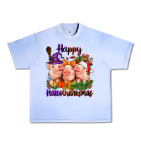 Grape Ice Happy Hallothanksmas Pigs Urban Heavy Tee - NancyCooperArtShop