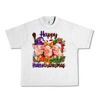Lunar Rock Happy Hallothanksmas Pigs Urban Heavy Tee - NancyCooperArtShop