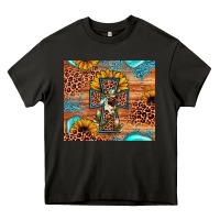 Asphalt leopard cross sunflower Heavy Core Tee - JahusDesignShop