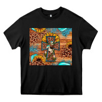 Black leopard cross sunflower Heavy Core Tee - JahusDesignShop