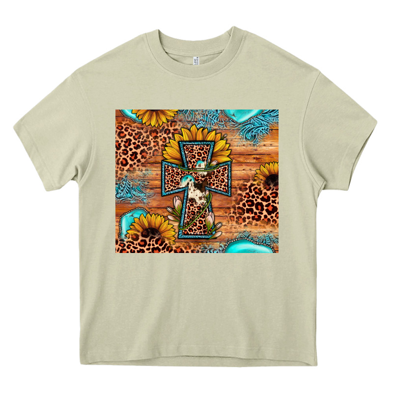 Leopard Cross Sunflower Heavy Core Tee by JahusDesignShop | Teevron