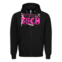 Black Breast Cancer Maintenance Tech Zipper Hoodie - texasbilliewilder