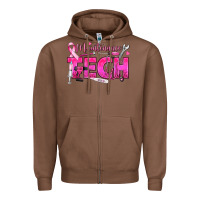 Chestnut Breast Cancer Maintenance Tech Zipper Hoodie - texasbilliewilder