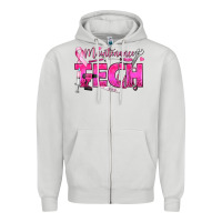Dove Grey Breast Cancer Maintenance Tech Zipper Hoodie - texasbilliewilder