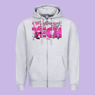 Breast Cancer Maintenance Tech Zipper Hoodie Designed By Texasbilliewilder