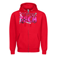 Red Breast Cancer Maintenance Tech Zipper Hoodie - texasbilliewilder