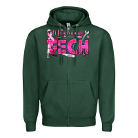 Sports Green Breast Cancer Maintenance Tech Zipper Hoodie - texasbilliewilder