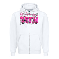 White Breast Cancer Maintenance Tech Zipper Hoodie - texasbilliewilder