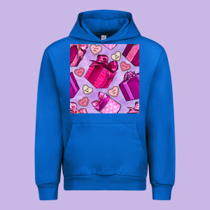 Valentines Day Gift Box And Cookie Seamless Pattern Urban Hoodie Designed By Bundleandbundleshop