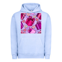 Pigment Grape Ice valentines day gift box and cookie seamless pattern Urban Hoodie - BundleAndBundleShop