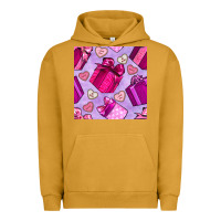Pigment Peanut Butter valentines day gift box and cookie seamless pattern Urban Hoodie - BundleAndBundleShop