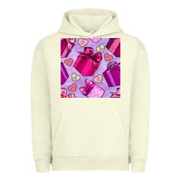 Pigment Pistachio valentines day gift box and cookie seamless pattern Urban Hoodie - BundleAndBundleShop