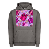 Pigment Tornado valentines day gift box and cookie seamless pattern Urban Hoodie - BundleAndBundleShop