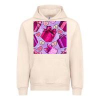 Sandshell valentines day gift box and cookie seamless pattern Urban Hoodie - BundleAndBundleShop