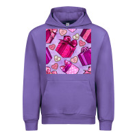 Tulip valentines day gift box and cookie seamless pattern Urban Hoodie - BundleAndBundleShop