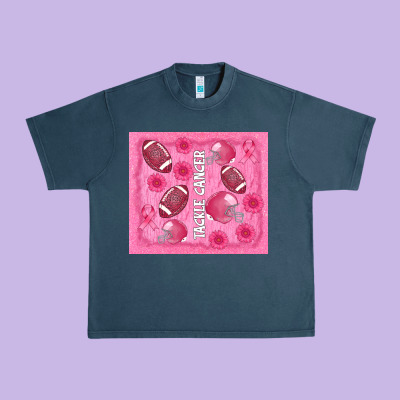 Tackle Cancer Urban Heavy Tee Designed By Adodesignshop