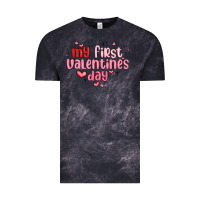Cloud Black my first valentines day Vintage Tee - MaliasSmallBusiness
