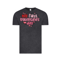Vintage Black my first valentines day Vintage Tee - MaliasSmallBusiness