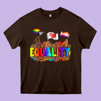 Equality Pride Flags Heavy Core Tee Designed By Adodesignshop