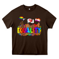 Chocolate Brown equality pride flags Heavy Core Tee - AdoDesignShop