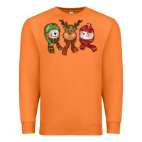 Carrot christmas reindeer polar bear snowman Premium Sweatshirt - CowGirlArtShop