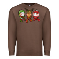 Chestnut christmas reindeer polar bear snowman Premium Sweatshirt - CowGirlArtShop