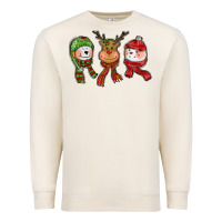 Sandshell christmas reindeer polar bear snowman Premium Sweatshirt - CowGirlArtShop
