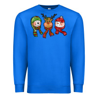 True Royal christmas reindeer polar bear snowman Premium Sweatshirt - CowGirlArtShop