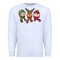 White christmas reindeer polar bear snowman Premium Sweatshirt - CowGirlArtShop