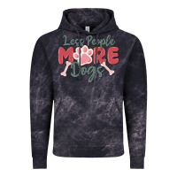 Cloud Black less people more dogs Vintage Hoodie - MaliasSmallBusiness