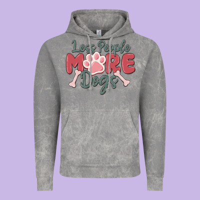 Less People More Dogs Vintage Hoodie Designed By Maliassmallbusiness