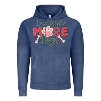 Vintage Denim less people more dogs Vintage Hoodie - MaliasSmallBusiness
