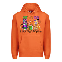 Carrot hocus pocus i need coffee to focus Premium Hoodie - CowGirlArtShop