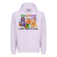 Lilac hocus pocus i need coffee to focus Premium Hoodie - CowGirlArtShop