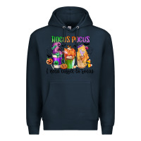 Navy hocus pocus i need coffee to focus Premium Hoodie - CowGirlArtShop