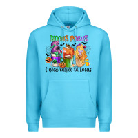 Ocean Blue hocus pocus i need coffee to focus Premium Hoodie - CowGirlArtShop