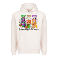 Pale Pink hocus pocus i need coffee to focus Premium Hoodie - CowGirlArtShop