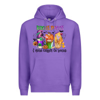 Purple hocus pocus i need coffee to focus Premium Hoodie - CowGirlArtShop